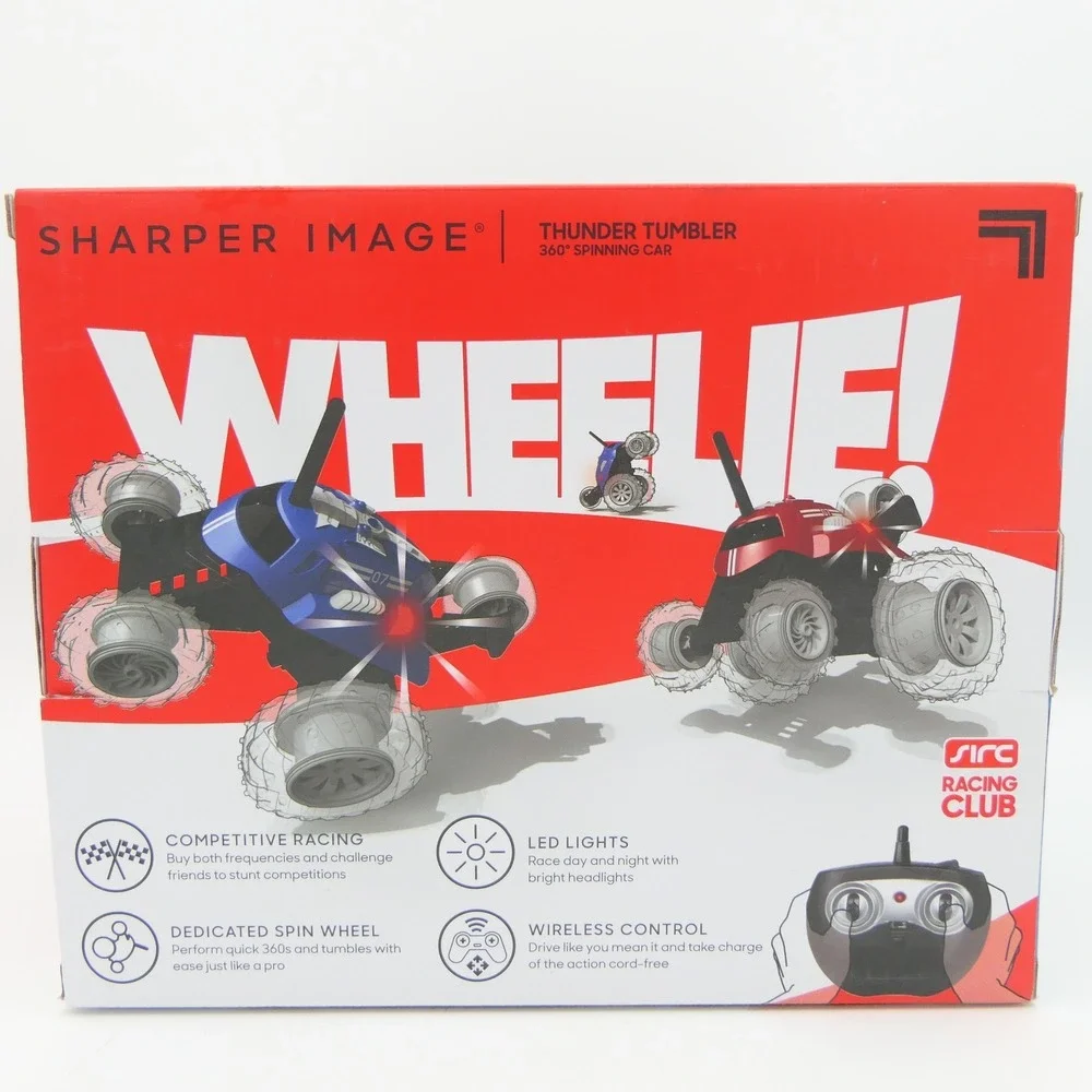 Sharper Image Thunder Tumbler Wireless Remote Control 360 Spinning Car Red 27MHz